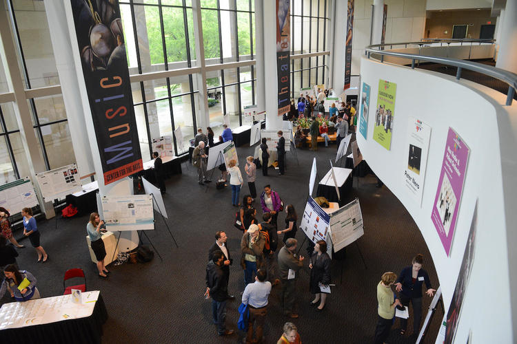 people exploring a convention